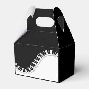 Piano-toetsenbord - Zwart en wit muziekontwerp Bedankdoosjes