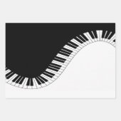 Piano-toetsenbord - Zwart en wit muziekontwerp Inpakpapier Vel (Voorkant)