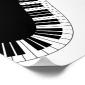 Piano-toetsenbord - Zwart en wit muziekontwerp Poster (Hoek)