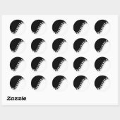 Piano-toetsenbord - Zwart en wit muziekontwerp Ronde Sticker (Vel)