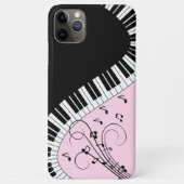 Piano-toetsenbord zwart en wit muziekontwerp roze Case-Mate iPhone case (Achterkant)