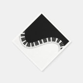 Piano-toetsenbord - Zwart en wit muziekontwerp Servet (Hoek)