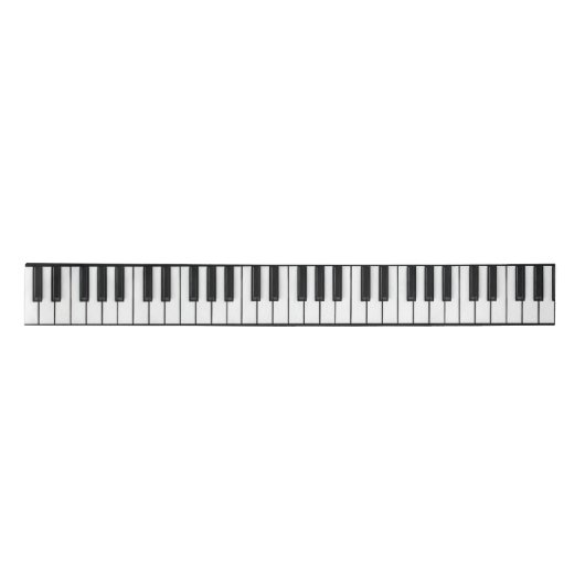 Piano-toetsenbord zwart en wit satijnen lint (Voorkant)