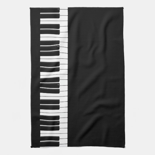 Piano-toetsenbord zwart en wit theedoek (Verticaal)