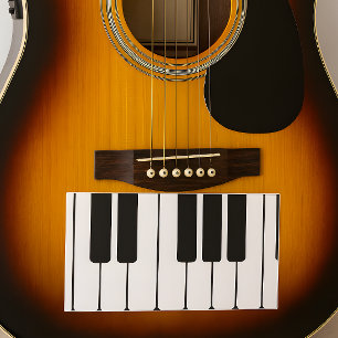 Piano toetsenbord zwart-wit jumbo nieuwigheidstoet rechthoekige sticker