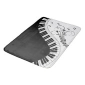 Piano-toetsenbord zwart-wit muziekontwerp - Wit-pa Badmat (Gekanteld)