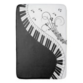 Piano-toetsenbord zwart-wit muziekontwerp - Wit-pa Badmat (Voorkant Verticaal)