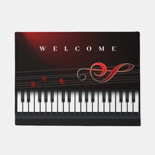 Piano Treble Clef Deurmat (Voorkant)