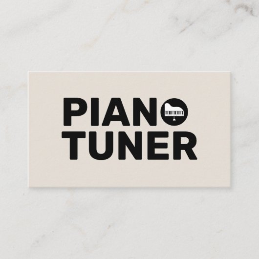 Piano Tuner & Technician Visitekaartje (Voorkant)