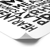 Piano Typografie Poster (Hoek)