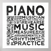Piano Typografie Poster (Voorkant)
