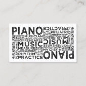 Piano Typografie Visitekaartje (Voorkant)