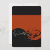 Piano-uitnodiging Kaart (Achterkant)