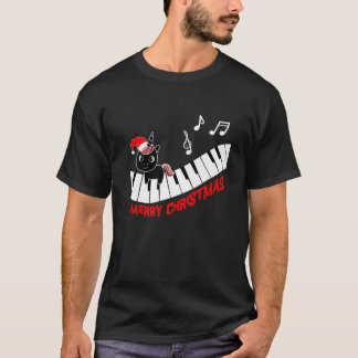 Piano Unicorn Piano Funny Animals Music Merry Chri T-shirt