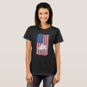 Piano Usa Flag Piano Player Pianist T-shirt (Voorkant volledig)