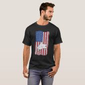 Piano Usa Flag Piano Player Pianist T-shirt (Voorkant volledig)