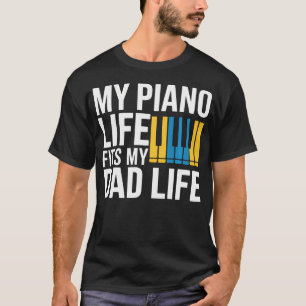 Piano Vader Muziekinstrument Piano Speler Vaders T-shirt