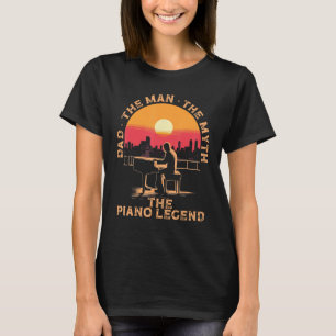 Piano Vader Piano Man Pianist Toetsenbord Muzikant T-shirt
