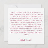 Piano van Liefdesharten Valentijnsdag Kaart (Achterkant)