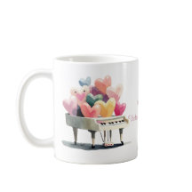 Piano van liefdesharten Valentijnsdag