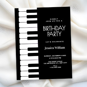 Piano verjaardag kaart