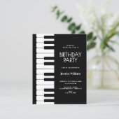 Piano verjaardag kaart (Staand voorkant)