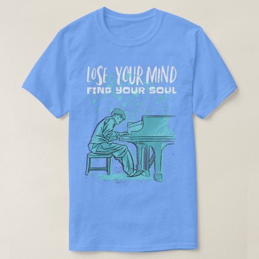 Piano verliest je geest en zoekt je soep t-shirt (Design voorkant)