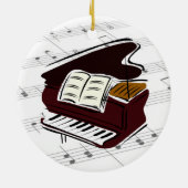 Piano-versie waarmee het geluid wordt weergegeven  keramisch ornament (Achterkant)