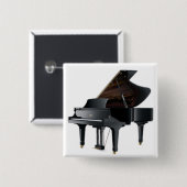 piano vierkante button 5,1 cm (Voorkant /achterkant)