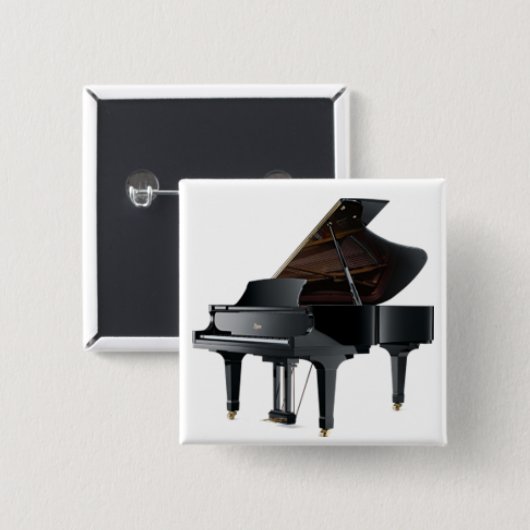 piano vierkante button 5,1 cm (Voorkant /achterkant)