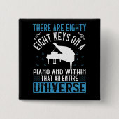 Piano - vierkante button 5,1 cm (Voorkant)