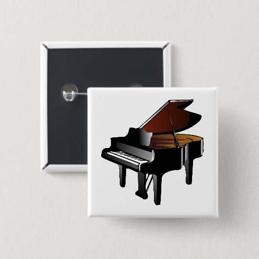 Piano Vierkante Button 5,1 Cm (Voorkant /achterkant)