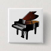 Piano Vierkante Button 5,1 Cm (Voorkant)