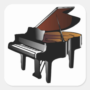 Piano Vierkante Sticker