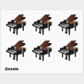 Piano Vierkante Sticker (Vel)