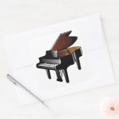 Piano Vierkante Sticker (Envelop)
