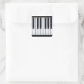 Piano Vierkante Sticker (Tas)