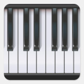 Piano Vierkante Sticker (Voorkant)