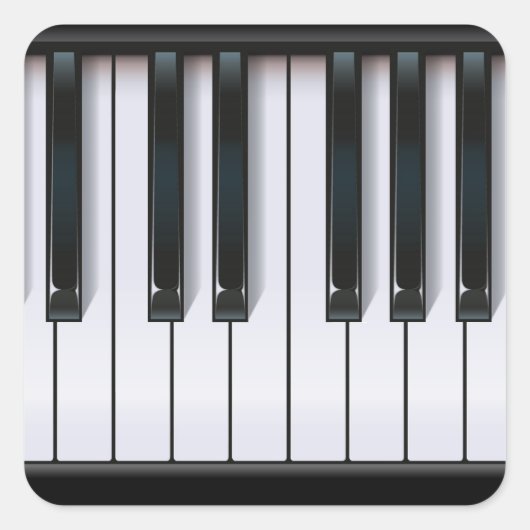 Piano Vierkante Sticker (Voorkant)