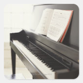 Piano Vierkante Sticker (Voorkant)