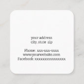 Piano Vierkante Visitekaartje (Achterkant)