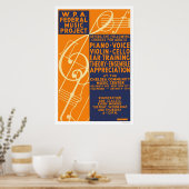 Piano Violin Classes 1939 WPA Poster (Keuken)