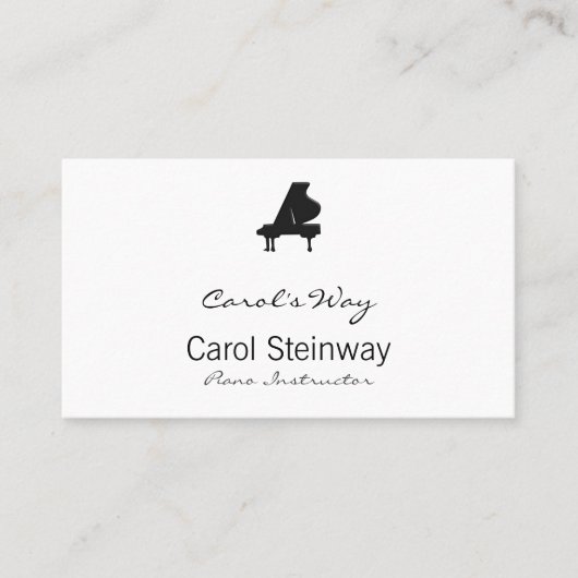 Piano Visitekaartje (Voorkant)