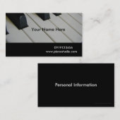 Piano/ Visitekaartje (Voorkant / Achterkant)