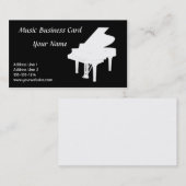 Piano Visitekaartje B&W (Voorkant / Achterkant)