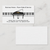 Piano-Visitekaartje: Piano 3D-model Visitekaartje (Voorkant / Achterkant)