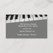 Piano-Visitekaartje Visitekaartje (Achterkant)