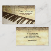 piano-visitekaartje visitekaartje (Voorkant / Achterkant)