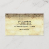 piano-visitekaartje visitekaartje (Achterkant)