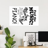 Piano voelt de muziek poster (Thuiskantoor)